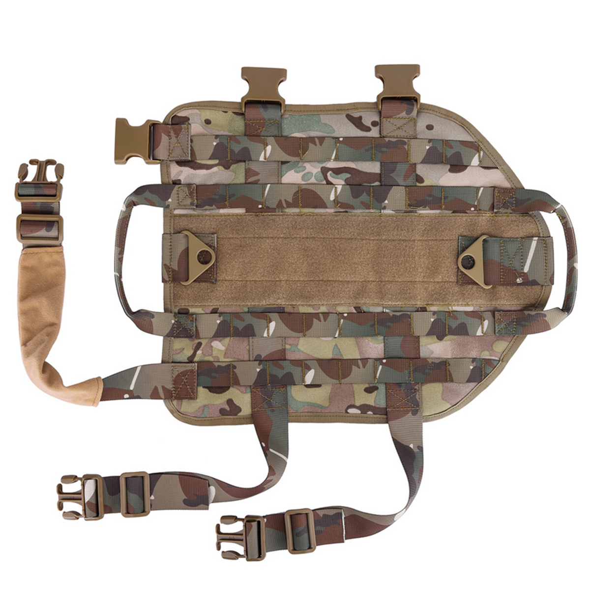 Tactical Scorpion Dog Vest Harness K9 Camo MOLLE Military Training D1