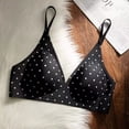 thumbnail image 4 of Lumistal Bras for Women No Underwire Polka Dot Printed Deep V No Underwire Wireless Bra Comfortable Everyday Bras With Adjustable Straps Bras for Women M, 4 of 4
