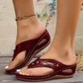 thumbnail image 2 of Dakaela Orthopedic Wedge Sandals for Women Open Toe Platform Casual Flip Flops Arch Support Slippers, 2 of 8