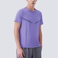 thumbnail image 2 of NIEWTR Mens Athletic Shirts Moisture-Wicking Quick Dry Workout Tees Lightweight Crewneck T-Shirts for Running Gym Casual Work（Purple,M), 2 of 5