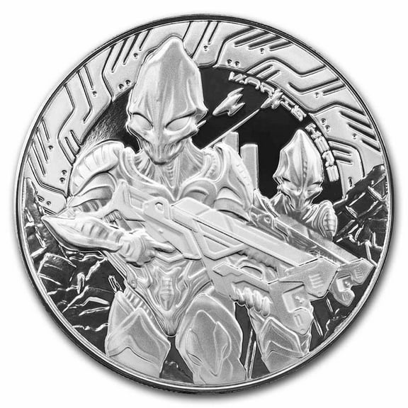 2024 Samoa 1 oz Silver Space Alien Battle BU