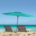 thumbnail image 4 of CorLiving 7.5ft Portable Beach Umbrella with Sand/Dirt Anchor and Travel Bag - Compact Sun and Shade Umbrella, Patio and Picnic, Summer Beach Umbrella Solution, 4 of 7