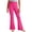 Hot Pink, variant on Cotton Pant for Girl Ruffle Bell Bottom Elastic High Waist Yoga Workout Pants Solid Color Comfy Casual Trousers Black 130
