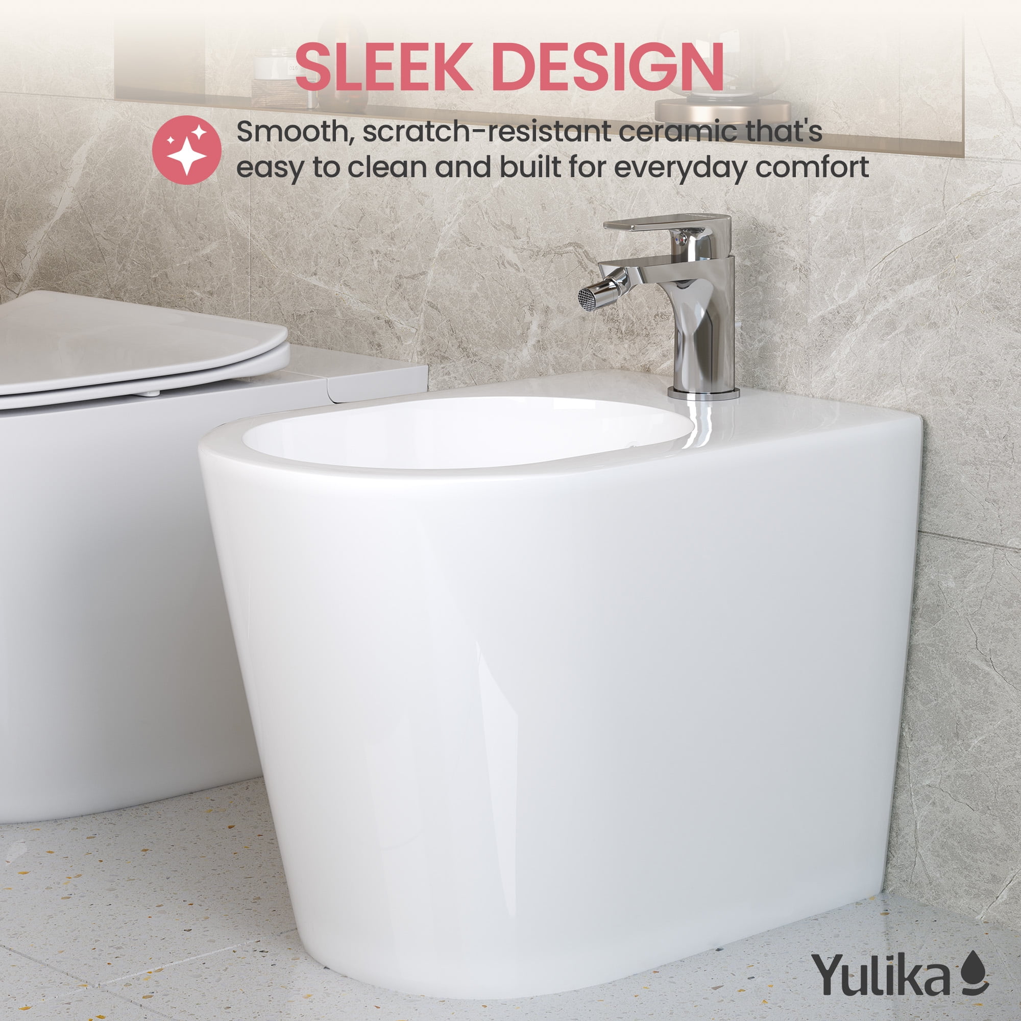 Handheld Bidet Sprayer for Toilet, Hot & Cold Water Control, Stainless Steel Nozzle, Easy Install Bathroom Bidet