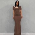 thumbnail image 1 of Satén Slip sin mangas espalda descubierta Maxi vestido mujer 2023 Y2k verano Bodycon elegante Sexy trajes señoras fiesta de cumpleaños Club Sundress Tan Jianjun unisex, 1 of 2