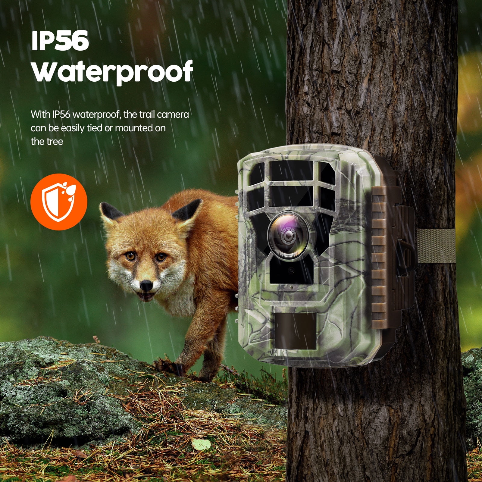 CAMPARK Trail Camera 1080P Game Hunting Deer Wildlife Camera with Night Vision Waterproof Motion Activated