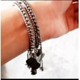 thumbnail image 4 of 4 pcIndian Bollywood Style Silver Jhumka Bangle Size 2'8 Bracelet Ethnic SET, 4 of 7