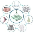 thumbnail image 4 of WarmHaven Clothes Drying Hanger with 32 Clips and Drip Foldable Hanging Rack (Light Green), 4 of 14