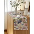 thumbnail image 5 of Table Runner 36 Inches Long for Kitchen Dining, Vintage Flowers Dresser Scarf Farmhouse, Dining Table Decorations for Wedding/Parties, Spring Watercolor Floral Dragonflies Beige 13 x 36 In, 5 of 8