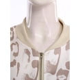 thumbnail image 5 of inhzoy Women's Bomber Jacket Lightweight Zip Up Casual Metallic Jacket Coat Outerwear Beige Leopard XL, 5 of 7