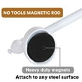 thumbnail image 2 of Turquoize 4 Pack Magnetic Curtain Rods Multi-Use Adjustable Petite Cafe Sidelight for Iron and Steel Place (16"-28", White), 2 of 6