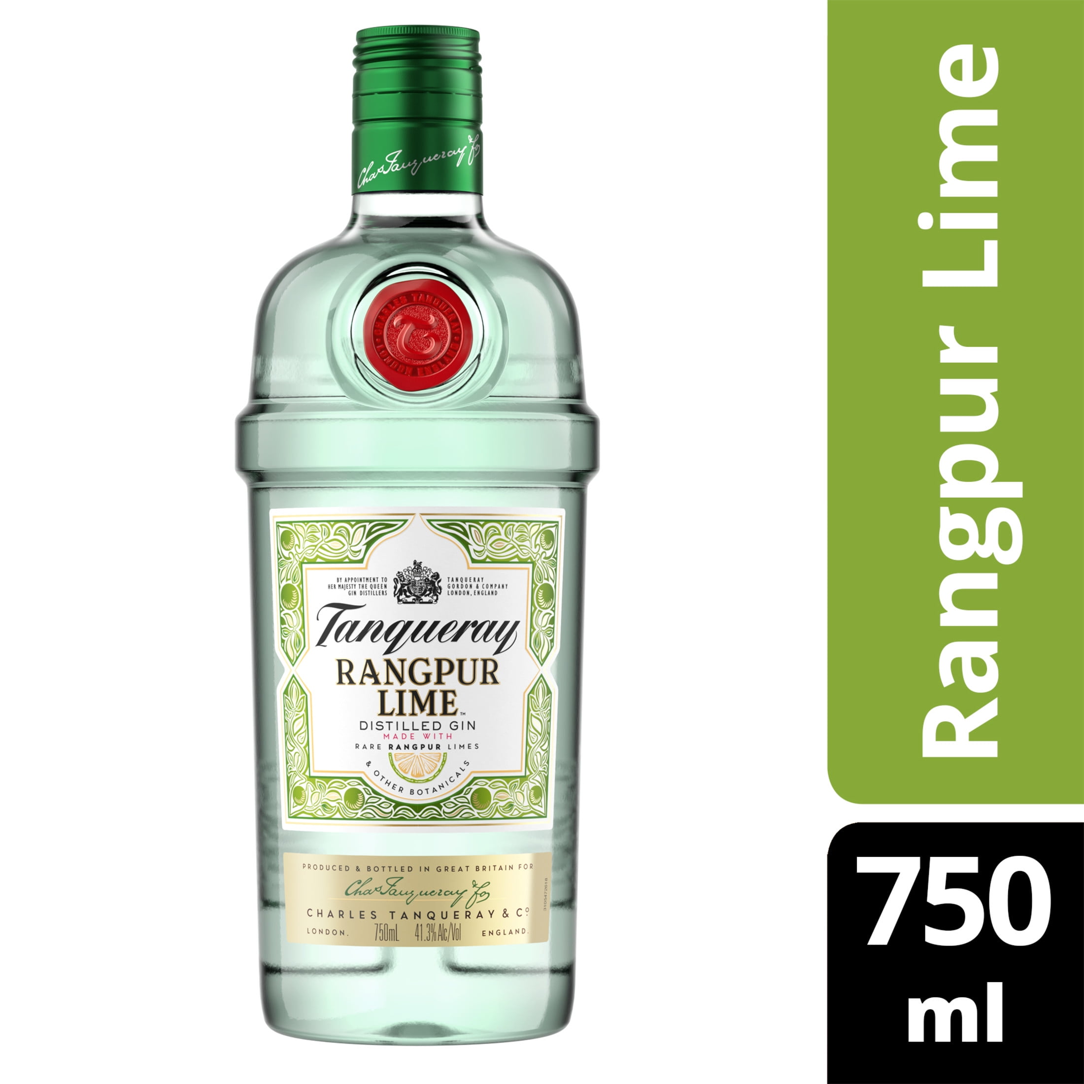 Tanqueray Rangpur Lime Gin 750 mL, 41% ABV with rare Rangpur limes