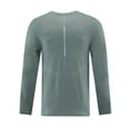 thumbnail image 2 of ZRGHAOYLQ Quick Dry Mesh Shirts Moisture Wicking Mens Long Sleeve Tee Shirts Light Weight Solid Color Shirt Big and Tall Crewneck Sport Shirts Tops Mint Green XXXXL, 2 of 5