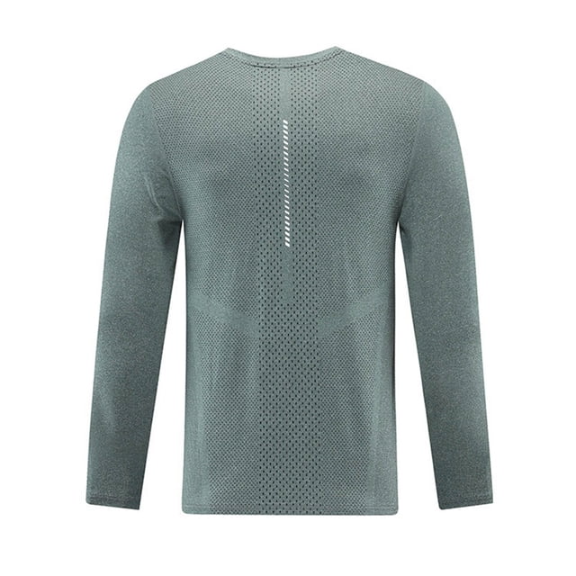 pstuiky camisa de manga larga para hombre, Ropa deportiva de color liso para hombre - Ropa deportiva seca - Traje elástico de fitness - Camiseta de manga larga camisetas de hombre xxxxxl