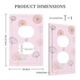 thumbnail image 2 of DouZhe 1-Gang Duplex Outlet Cover, Bohemian Pink Leaves Decorative Wall Plates, 2 of 7