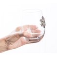 thumbnail image 2 of Jewelled Snowflake On Stemless Wine Glass, 2 of 2