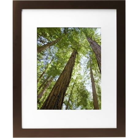 Mainstays Museum 16" x 20" Matted to 11" x 14" Solid Wood Picture Frame, Mahogany