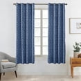 thumbnail image 6 of Btomtd Jacquard Room Blackout Curtains, 52" x 63", 1 Panel, Polyester Curtains for Living Room & Bedroom, Wrinkle Resistant Home Drapes (Blue), 6 of 6