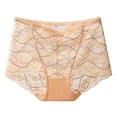 thumbnail image 2 of CHUMUD Underwear for Women High Waisted Full Coverage Briefs Soft Strech Breathable Solid Lace Mesh Panties, 2 of 3