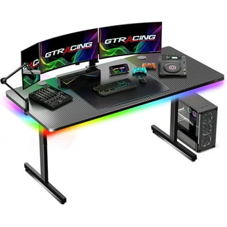 Costway 55 inch Professional Gaming Desk with Cup Holder