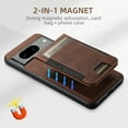 thumbnail image 5 of Allytechgroup Detachable Cards Holder Case for Google Pixel 6a, RFID Blocking PU Leather Wallet Case with Kickstand Shockproof Magnetic Back Cover Shell for Women Men, Brown, 5 of 7