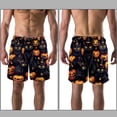thumbnail image 3 of luoweisi Men's Beach Shorts Quick Dry Swim Trunks with Mesh Lining Halloween Black Cat L, 3 of 5