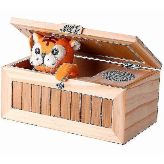 Wooden Useless Box - Leave Me Alone Box, Most Useless Machine, Don't Touch