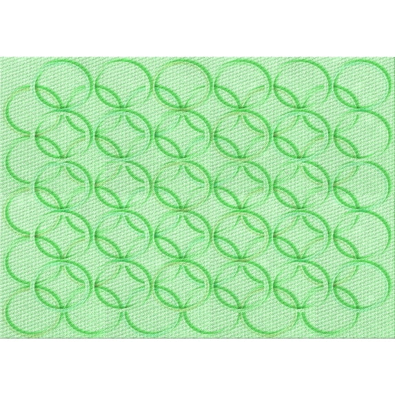 Ahgly Company Machine Washable Indoor Rectangle Transitional Green Area Rugs, 5' x 8'
