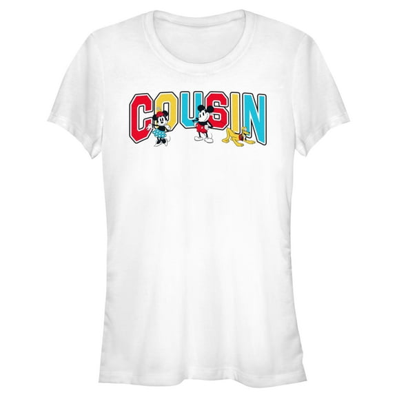Junior's Mickey & Friends Cousin Collegiate Graphic T-Shirt