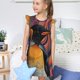 thumbnail image 4 of Fotbe Abstract Pattern Penguin Vestido de Dormir para Niñas de 3 a 10 Años, Mangas Cortas, Estilo Princesa, Pijama Camisón con Mangas Voladas-Small, 4 of 6