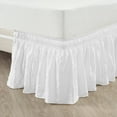 thumbnail image 3 of Lush Decor Ruched Ruffle Elastic Easy Wrap Around Bedskirt, Queen/King/Cal King, Bleach White, 3 of 4
