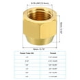 thumbnail image 2 of Uxcell 9/16-18UNF Female Thread 5/16" Brass Flare Cap SAE Flare Fitting 45 Degree Hex Pipe Fitting 3 Pack, 2 of 5