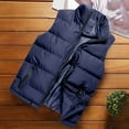 thumbnail image 3 of TMOYZQ Men's Puffer Vest Outerwear Sleeveless Jacket Casual Fall Bubble Zipper Winter Outdoor Warm Water-Resistant Coat Size S to 2XL on Clearance, 3 of 7