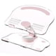 thumbnail image 2 of Soporte para tableta, giratorio de 360 grados, plegable, acrílico, transparente, soporte para tableta de escritorio, color rosa, 2 of 5