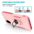thumbnail image 2 of Rosebono Compatible With Samsung Galaxy A07 Case, Hybrid Case With Adjustable Integrated Ring Kickstand (Pink), 2 of 5