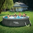 thumbnail image 4 of Summer Waves 14 x 3 Ft Quick Set Above Ground Pool with Pump and Ladder, 4 of 8