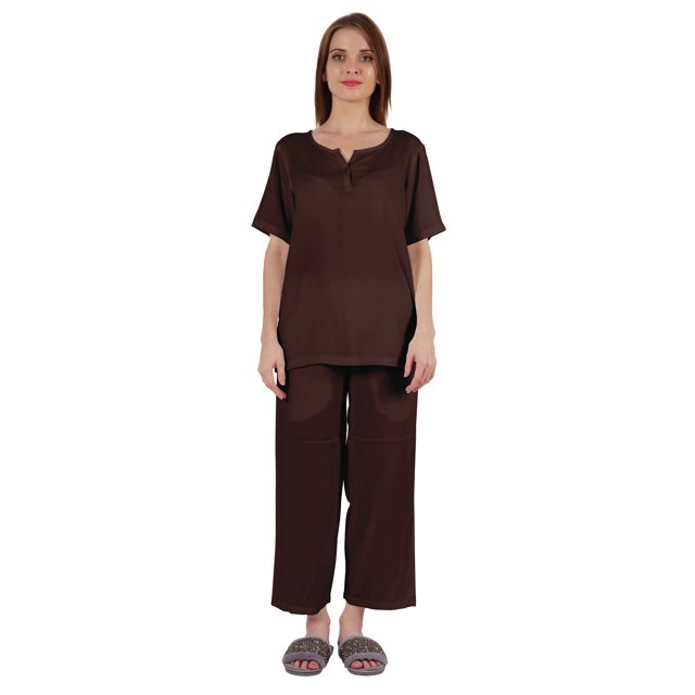 Inkmeso Ensemble de Pyjama à Manches Courtes pour Femmes T-Shirt Henley & Ensemble de Pyjama
