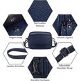 thumbnail image 2 of Bolso Bandolera De Moda para Mujer - Bolso para Teléfono De Cuero Genuino - Bolso De Hombro Pequeño - Bolso Billetera De Gran Capacidad con Tres Cremalleras - Bolso De Hombro con Correa Ajustable BRILLAR  Rojo Verde, 2 of 5