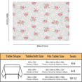 thumbnail image 3 of Pink Rose Tablecloth Decor Chic Flowers Romantic Vintage Style Spring Table Cloth Dining Room Kitchen Table Cover 60" X 84" Oblong/Rectangle, 3 of 5