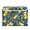thumbnail image 7 of Yayeee Collapsible Cube Storage Bin with Lid Fabric Closet Decorative Basket with Handles, Blue Lemons, 7 of 7