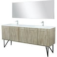 thumbnail image 4 of Lexora Home Lancy 80" Double Quartz Top Bathroom Vanity with Faucet and Mirror, 4 of 16