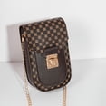 thumbnail image 4 of Geometric Pattern Phone Bag, Women's Fashion Flap Chain Shoulder Bag, Stylish Faux Leather Crossbody Bag, 4 of 5