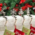 thumbnail image 2 of Soporte para medias navideñas, gancho plateado para chimenea, árbol de copos de nieve, decoración navideña, bolsa de regalo navideña, media, 2 of 5