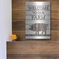 thumbnail image 5 of Luxe Metal Art 'Pig Welcome to Our Farm' by Lori Deiter, Metal Wall Art, 12"x16", 5 of 9