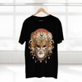 thumbnail image 6 of Carnival Mask Graphic T-Shirt Unisex 100 Cotton With Antique Gold Art Design Tee 2, 6 of 18