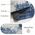thumbnail image 6 of Abstract Mottled Texture Round Rugs for Living Room 5ft Blue Gary Stitching Non Slip Circle Rug Washable Low-Profile Indoor Carpet for Bedroom, Dining Room, Bathroom, 6 of 9