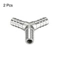 thumbnail image 3 of Unique Bargains Raccord de Tuyau 5/8 Pouce (16mm) en Acier Inoxydable 3 Voies en Forme de Y Raccord de Brassage à Domicile 2 Pcs, 3 of 4