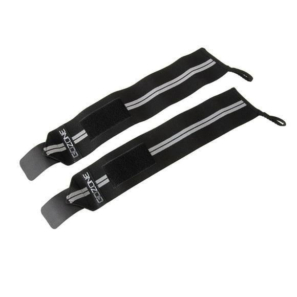 GoZone 2 Pack Wrist Wraps – Black, With thumb loop
