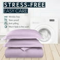 thumbnail image 4 of Hotel Luxury 3 Piece Duvet Cover Set 1500 Series Egyptian Quality Double Brushed Microfiber Bedding Collection, King, Lavender, 4 of 9