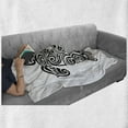 thumbnail image 6 of Black and White Soft Flannel Fleece Blanket, Monochrome Turtle with Blooming Lotus and Swirls Maori Culture Motifs, Cozy Plush for Indoor and Outdoor Use, 50" x 70", Black and White, by Ambesonne, 6 of 6